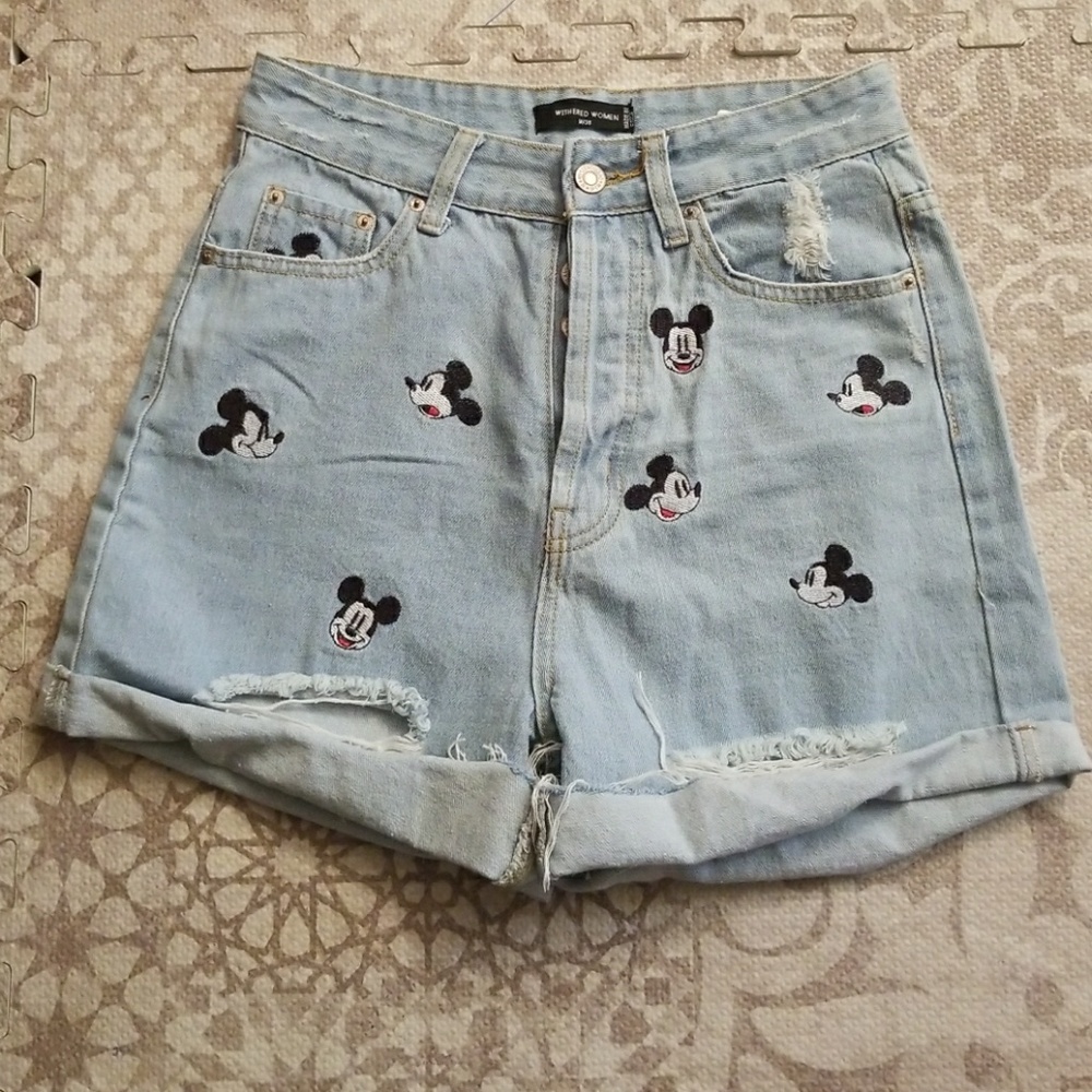 Withered women Mickey shorts